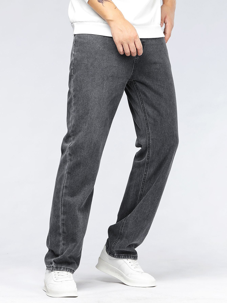 Men'S Fashion Grey Jeans - Мужские корейские модные джинсы свободного кроя,