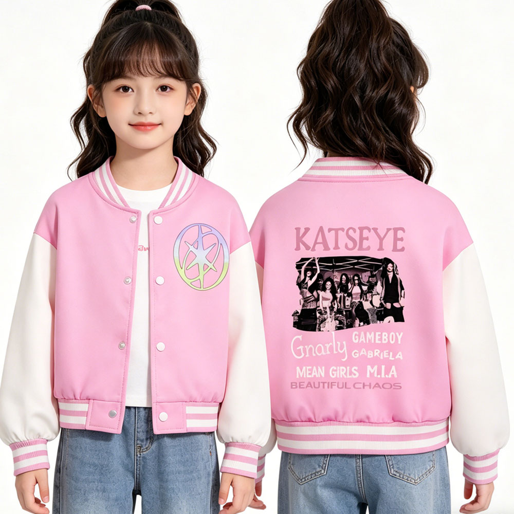 Varsity Jacket Letterman - Детская короткая бейсбольная куртка KATSEYE с