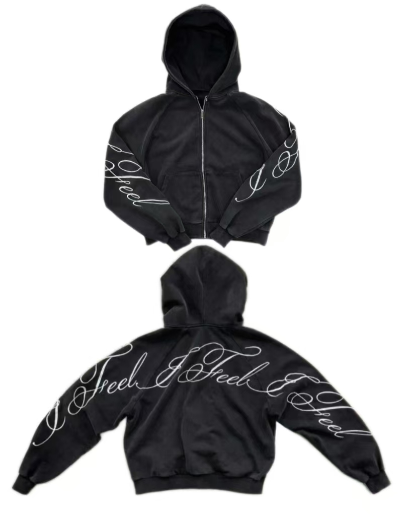 Mens Fashion Zip Up Hoodies - Y2K Harajuku готический буквенный принт ретро