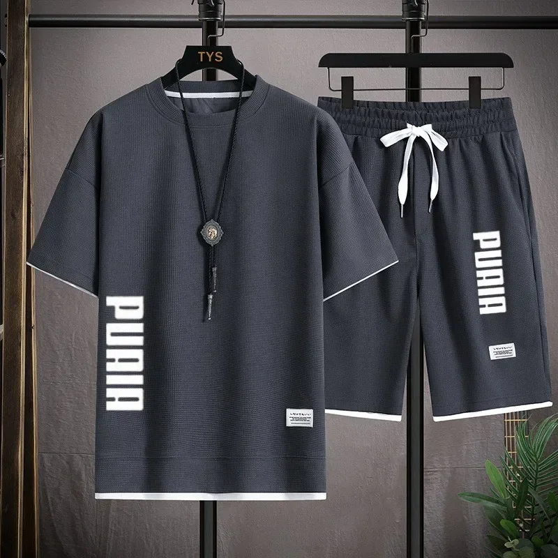 Men'S Fashion Course - Новый мужской комплект 2-в-1: футболка и