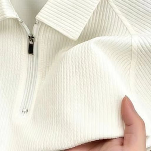 Mens Fashion Quarter Zip - Мужская футболка с молнией до четверти