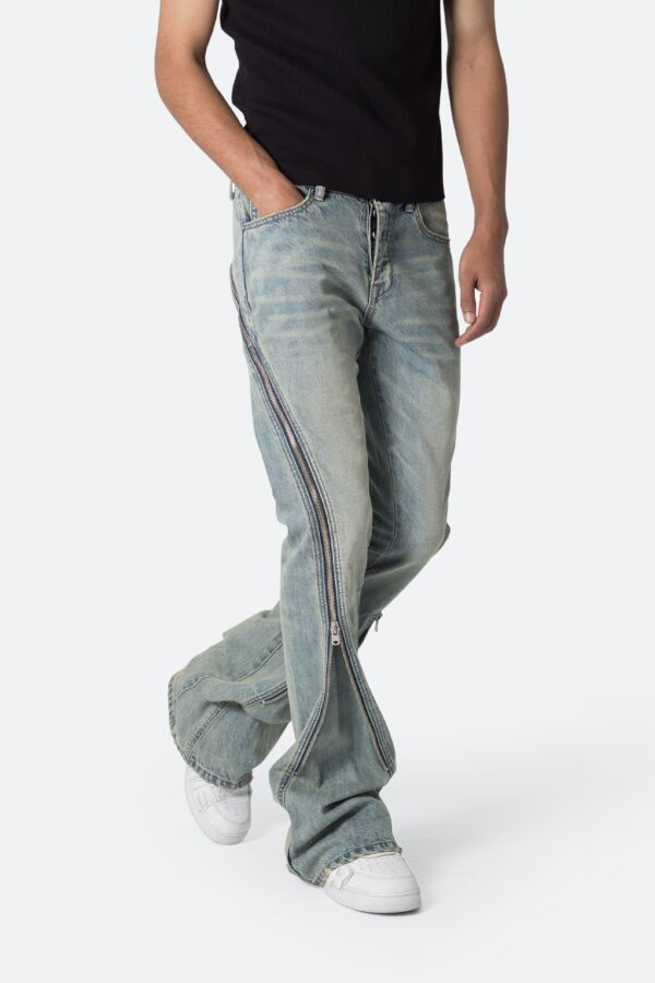 Men'S Fashion Grey Jeans - Европейско-американские модные мужские джинсы-клеш на каждый