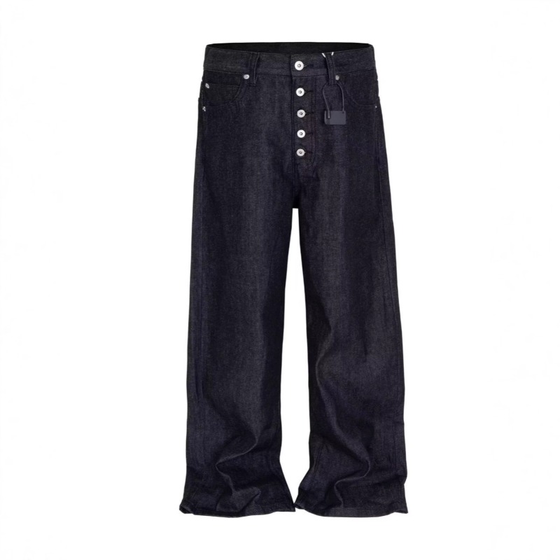 Men'S Fashion With Baggy Jeans - Американские ретро-джинсы с эффектом потертости, с