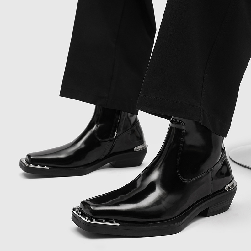 Chelsea Boots Men - Итальянский бренд-дизайнер, мужская мода, панк-рок, ботинки