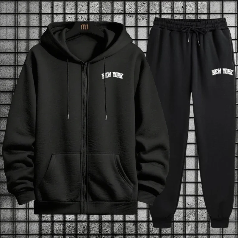 Mens Fashion Zip Up Hoodies - Мужской спортивный костюм: качественный, весна 2026,