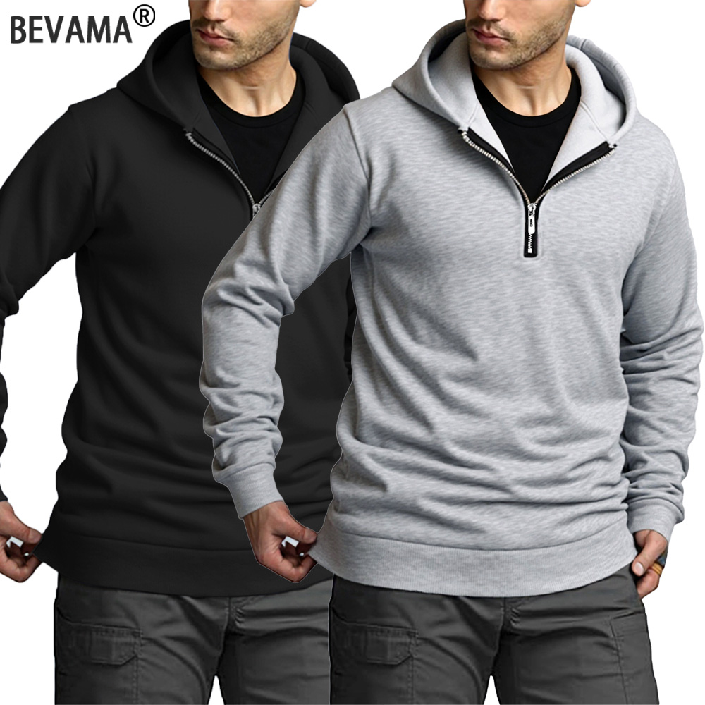 Mens Fashion Quarter Zip - Мужские толстовки на молнии на четверть,