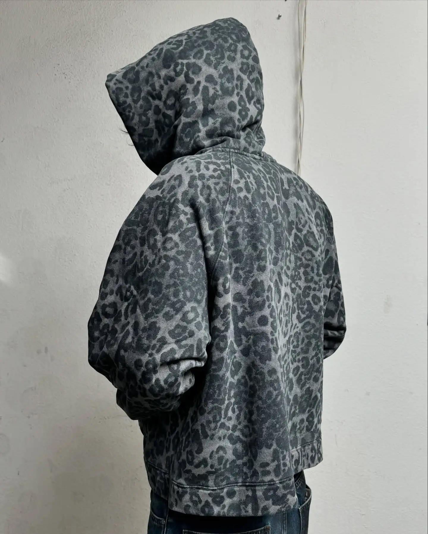 Ретро-худи с леопардовым принт – обзор и цена Mens Fashion Zip Up Hoodies
