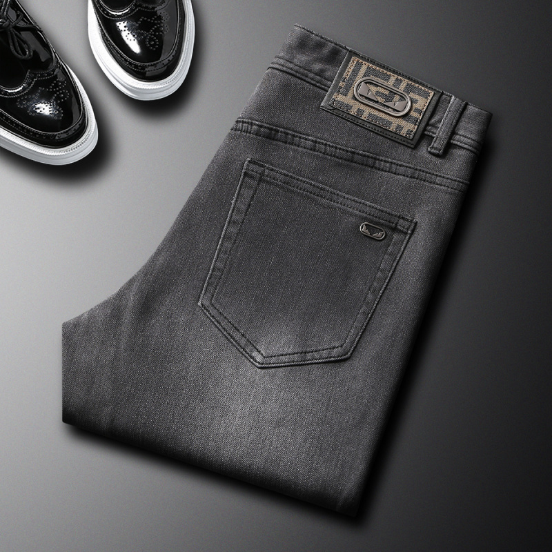 Осень 2021, новые модные бренд – обзор и цена Men'S Fashion Grey Jeans
