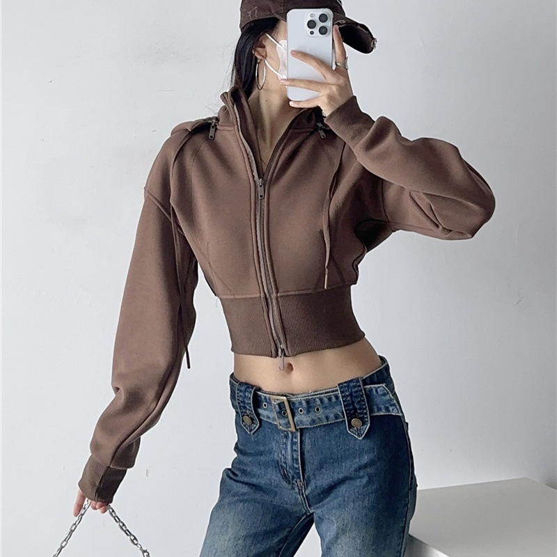 Женские укороченные худи-свитш – обзор и цена Mens Fashion Zip Up Hoodies