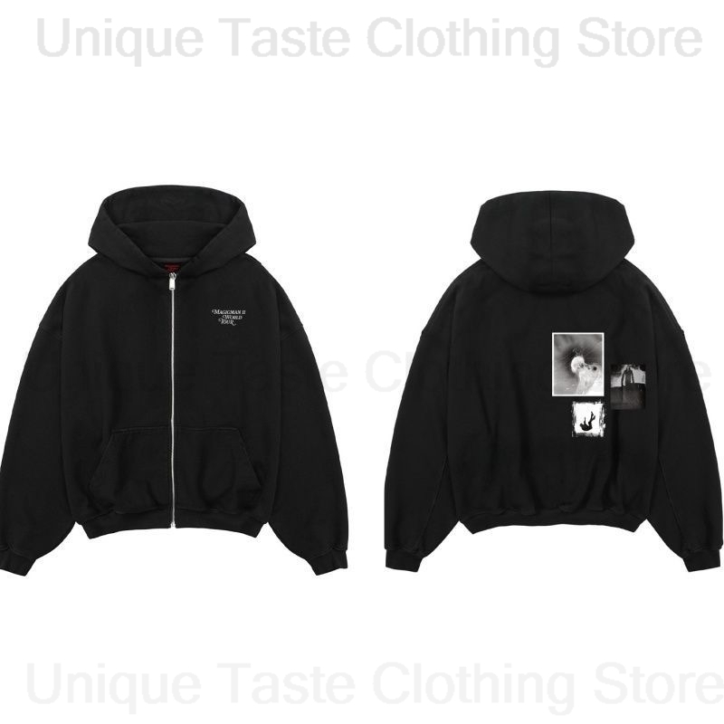 Jackson Wang MAGICMAN 2, толст – обзор и цена Mens Fashion Zip Up Hoodies