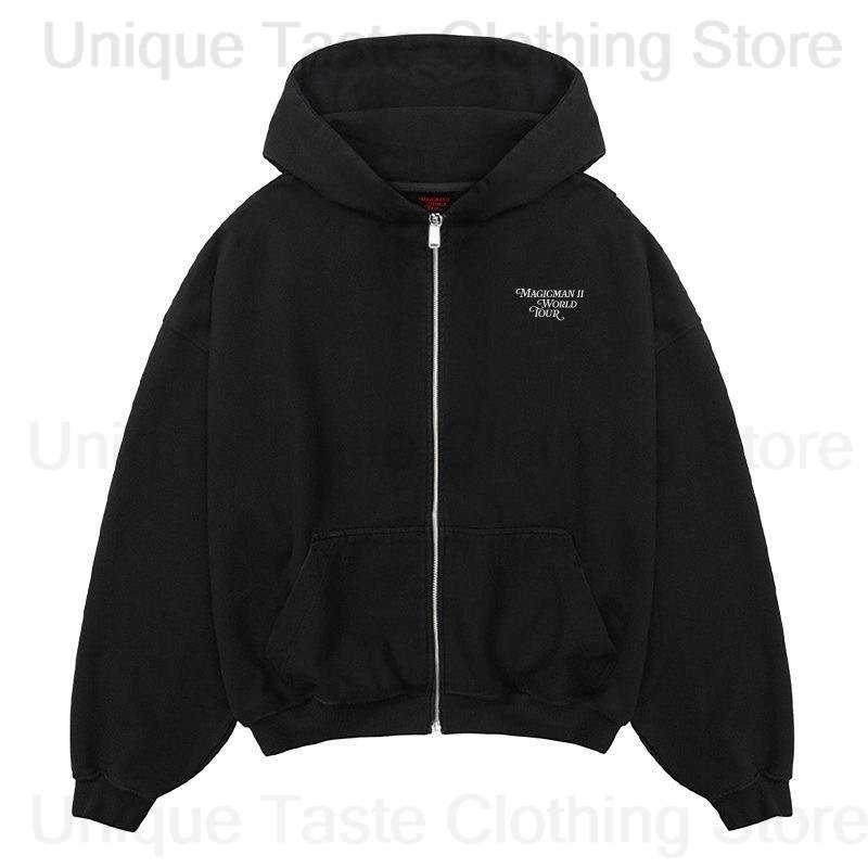 Jackson Wang MAGICMAN 2, толст – обзор и цена Mens Fashion Zip Up Hoodies