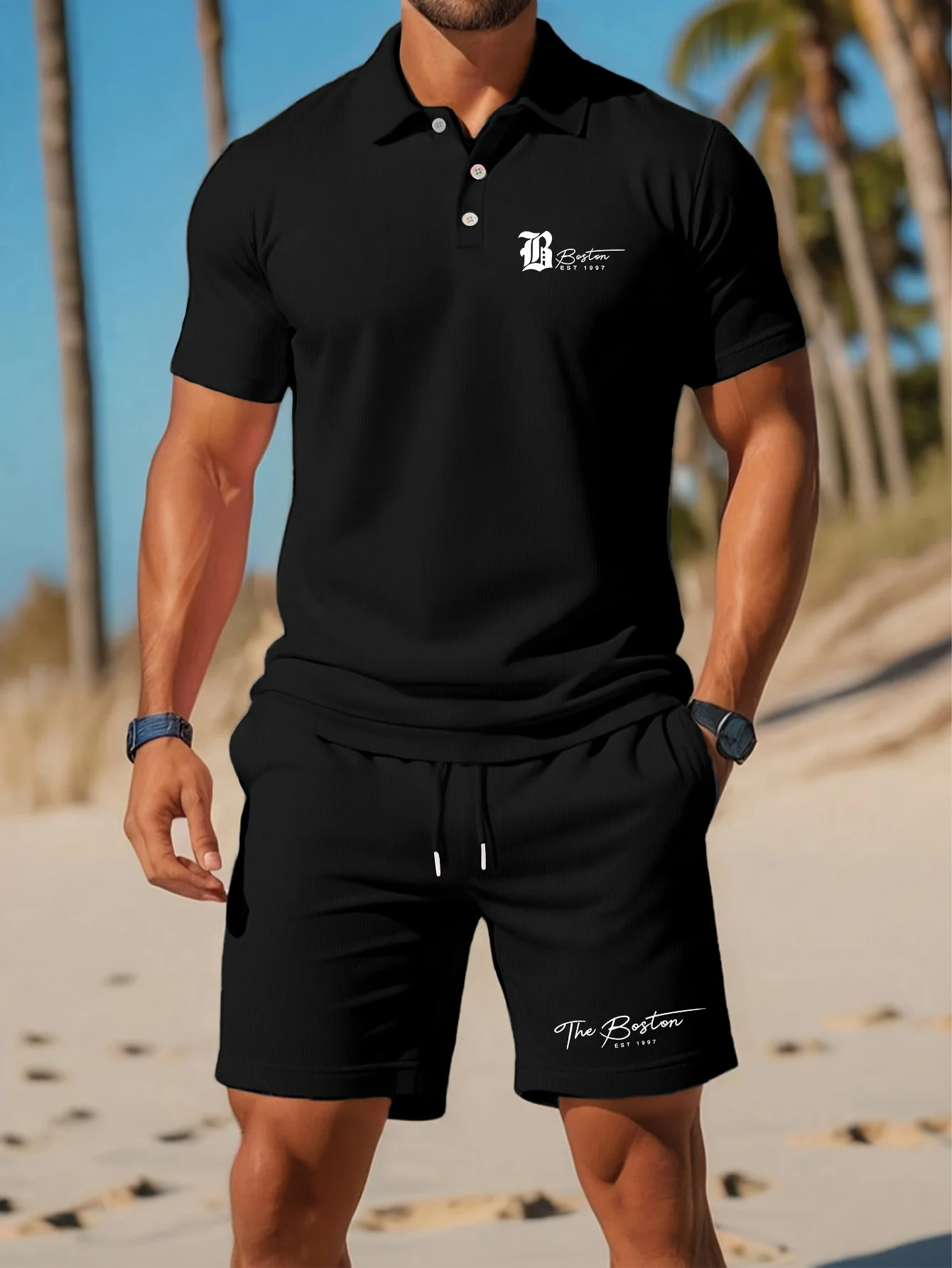 Летний новый мужской комплект  – обзор и цена Men'S Fashion Polo