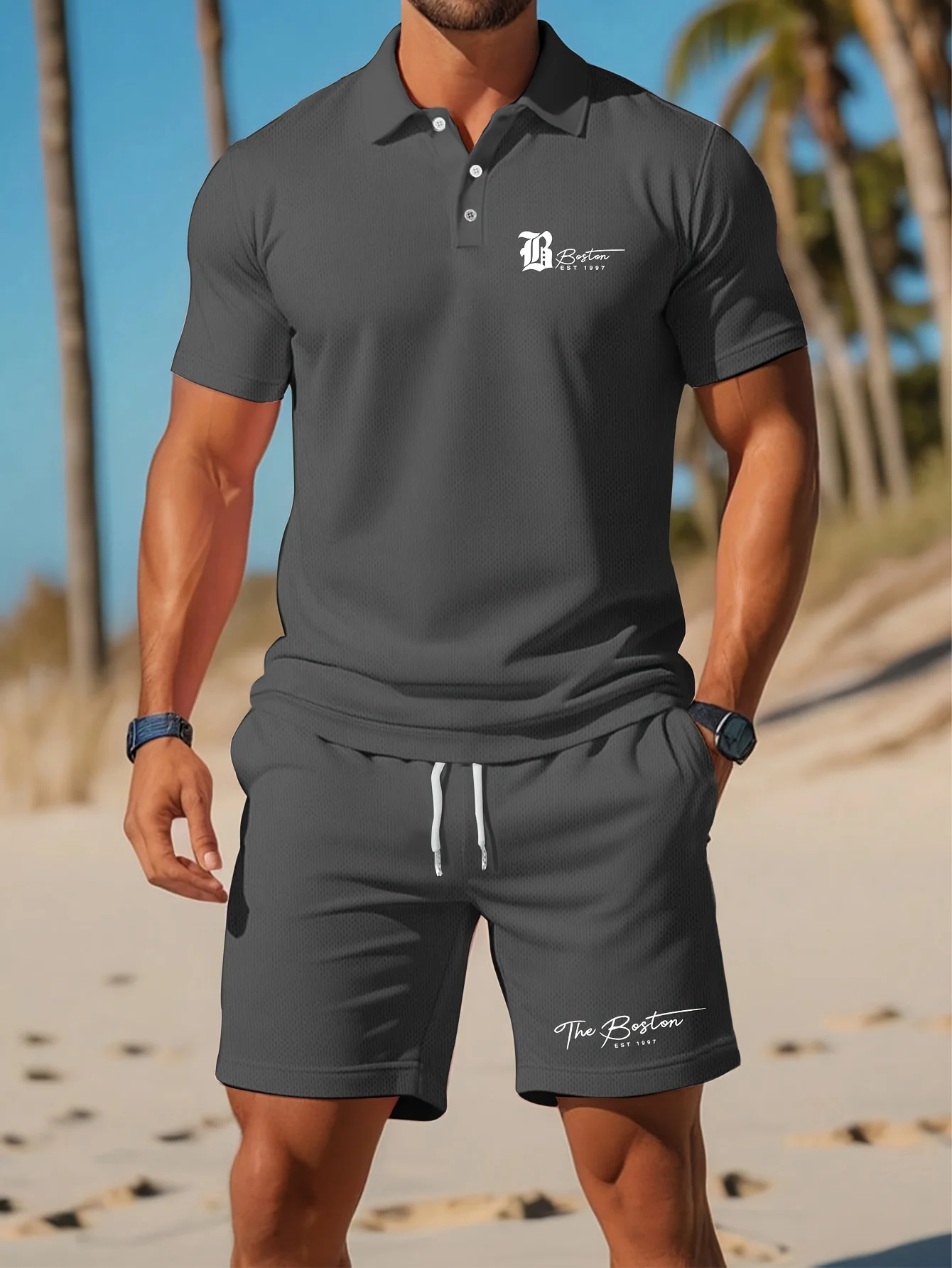 Летний новый мужской комплект  – обзор и цена Men'S Fashion Polo