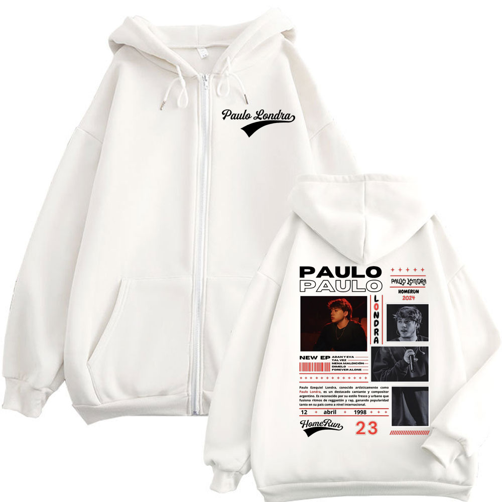 Рэпер Paulo Londra Homerun Alb – обзор и цена Mens Fashion Zip Up Hoodies