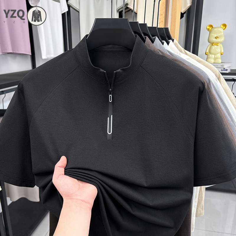 Мужская футболка с молнией до  – обзор и цена Mens Fashion Quarter Zip