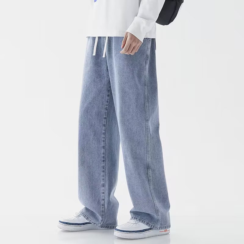 Корейский стиль, уличная мода, – обзор и цена Men'S Fashion Grey Jeans