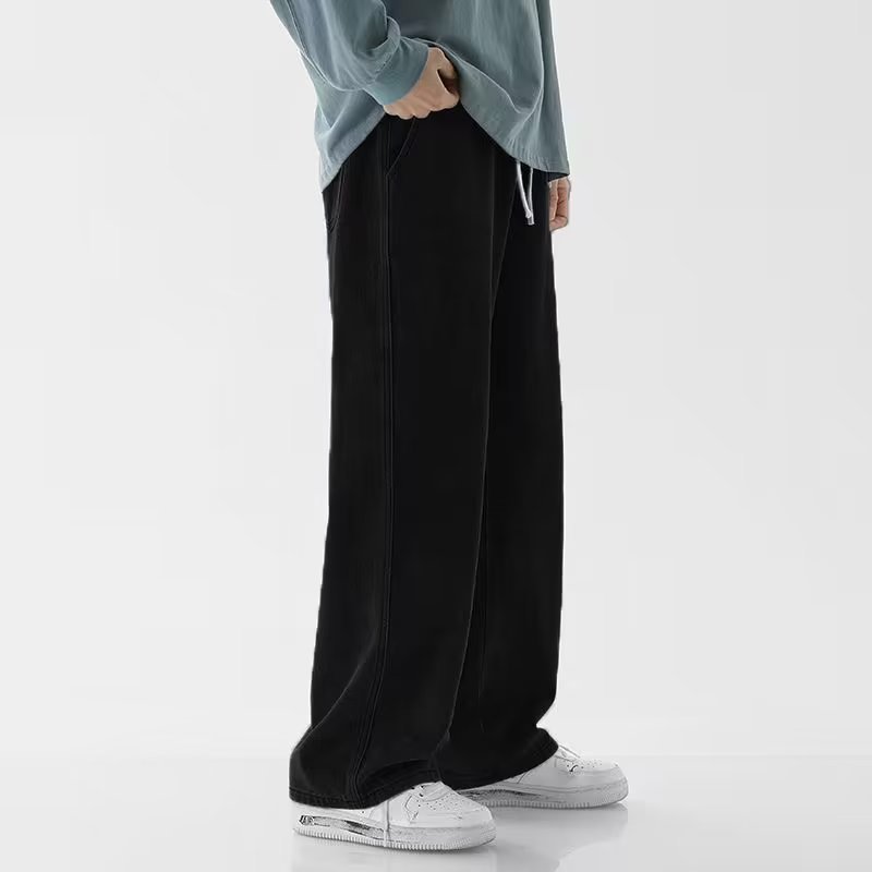 Корейский стиль, уличная мода, – обзор и цена Men'S Fashion Grey Jeans