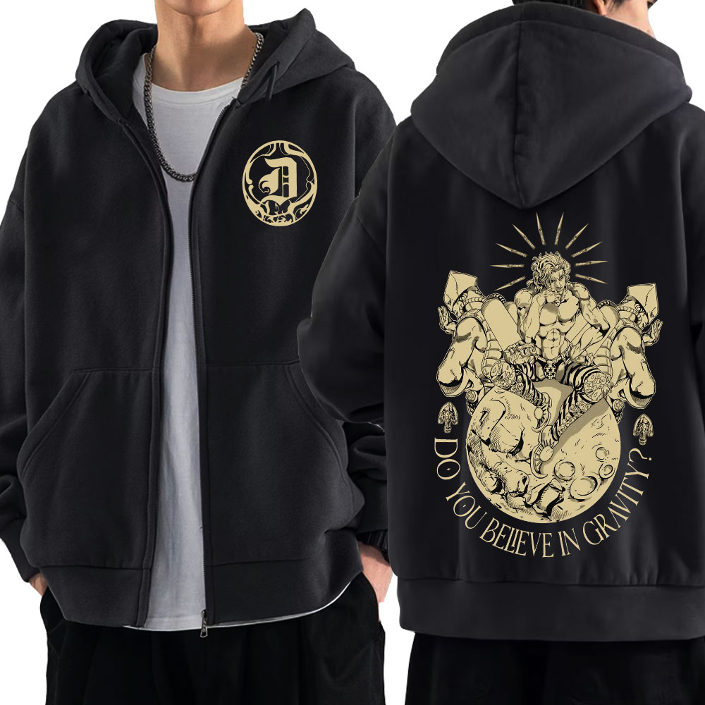 Аниме Jojo Bizarre Adventure т – обзор и цена Mens Fashion Zip Up Hoodies
