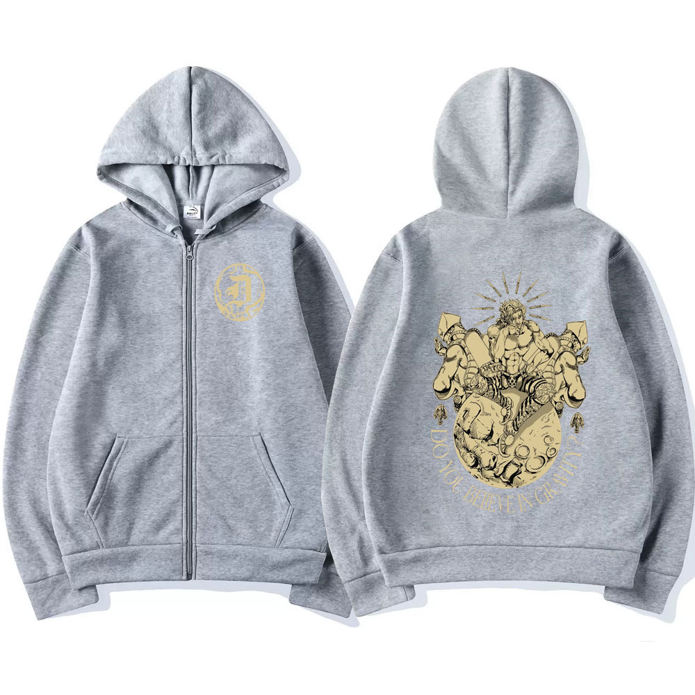 Аниме Jojo Bizarre Adventure т – обзор и цена Mens Fashion Zip Up Hoodies