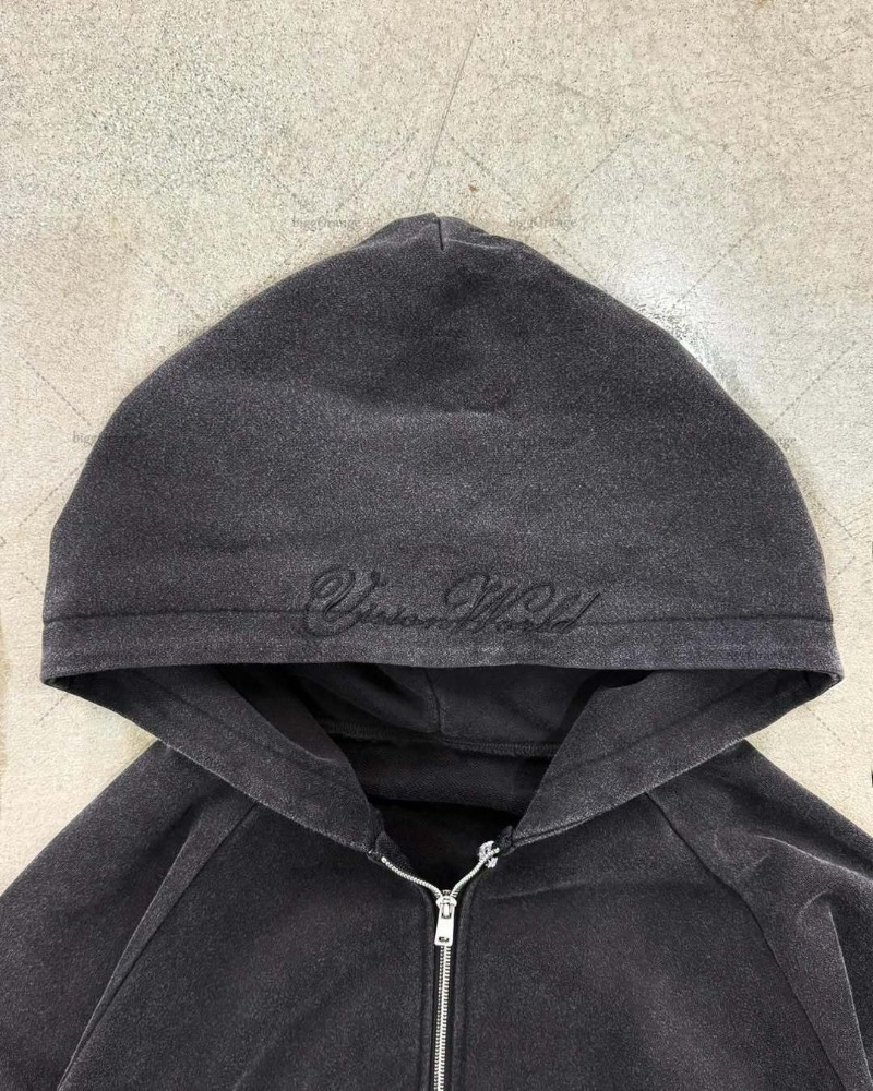 Y2K Harajuku готический буквен – обзор и цена Mens Fashion Zip Up Hoodies