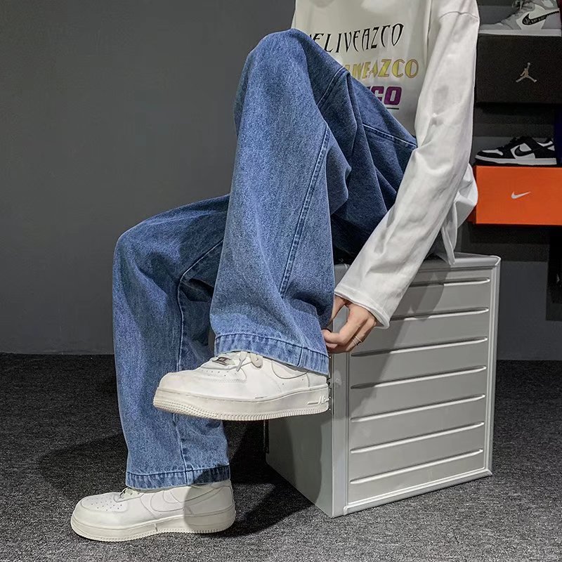 Новые корейские модные мужские – обзор и цена Men'S Fashion Grey Jeans