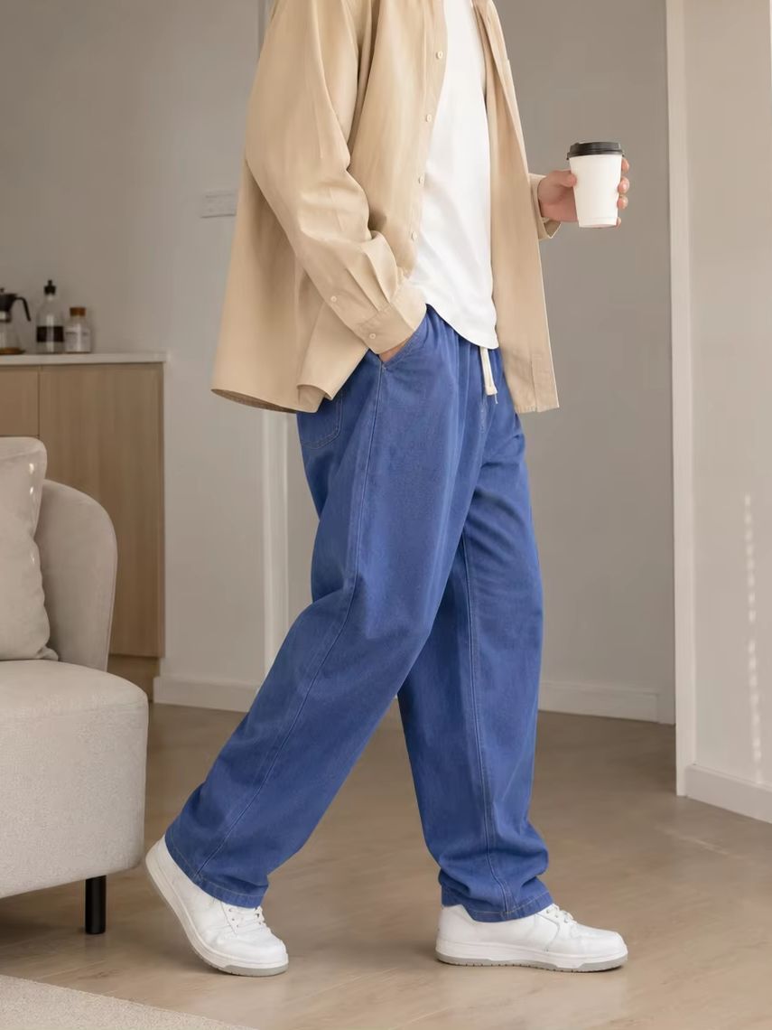 Мужские повседневные свободные – обзор и цена Men'S Fashion Grey Jeans