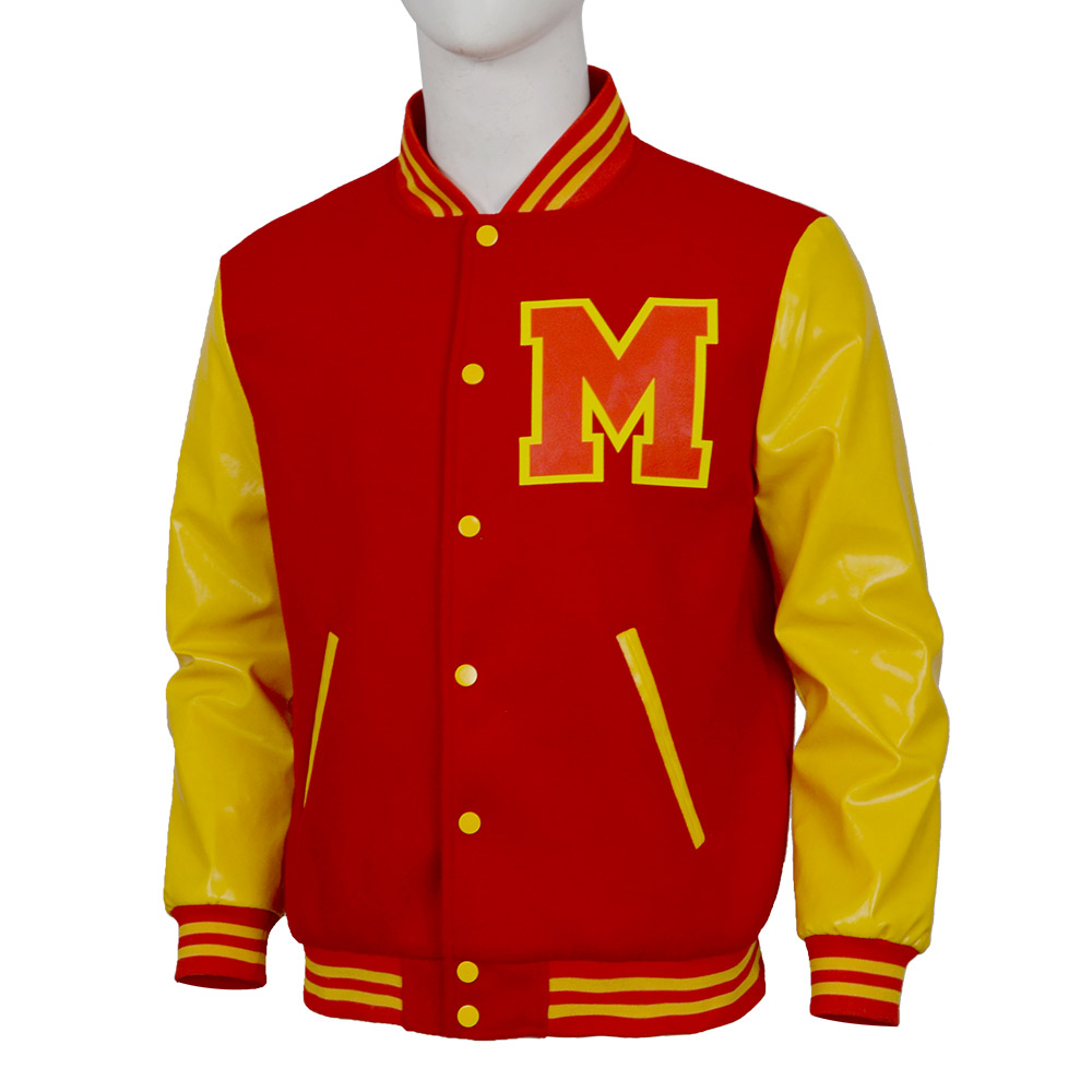 Мужская красно-желтая куртка-б – обзор и цена Varsity Jacket Letterman