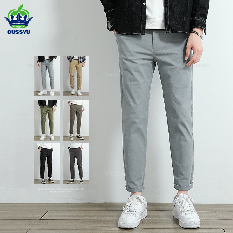 Осенние мужские брюки-чинос цв – обзор и цена Men'S Fashion Khaki Pants