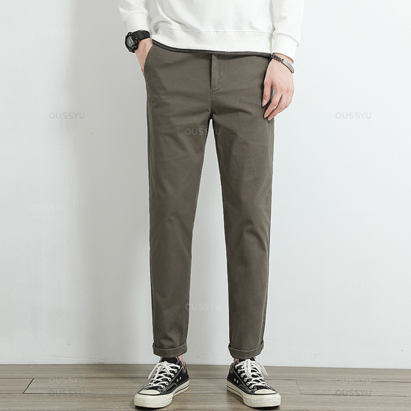Осенние мужские брюки-чинос цв – обзор и цена Men'S Fashion Khaki Pants