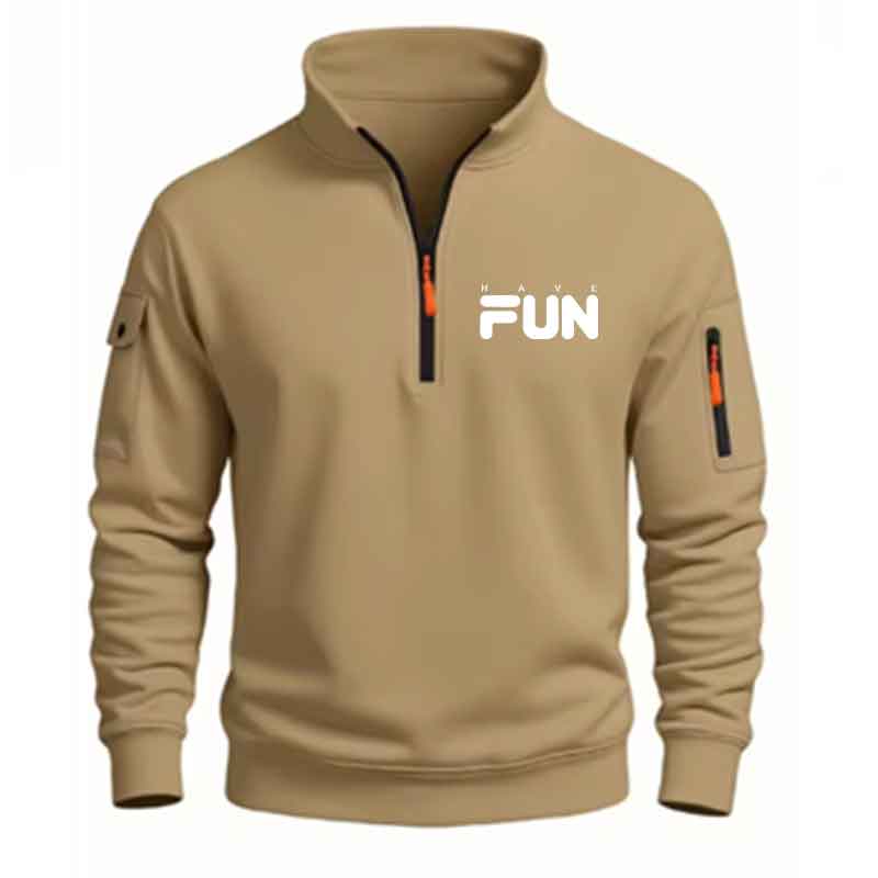 Мужская толстовка с четвертью  – обзор и цена Mens Fashion Quarter Zip