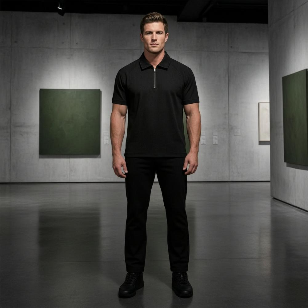 Мужская футболка с молнией до  – обзор и цена Mens Fashion Quarter Zip