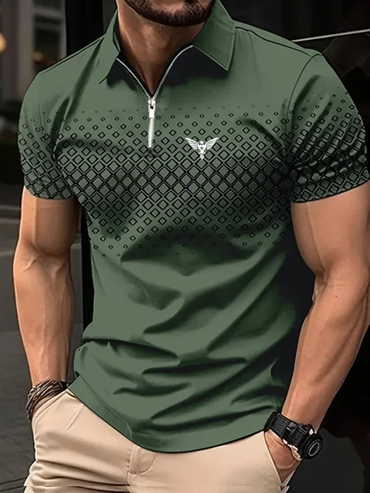Мужская рубашка-поло на молнии – обзор и цена Mens Fashion Quarter Zip