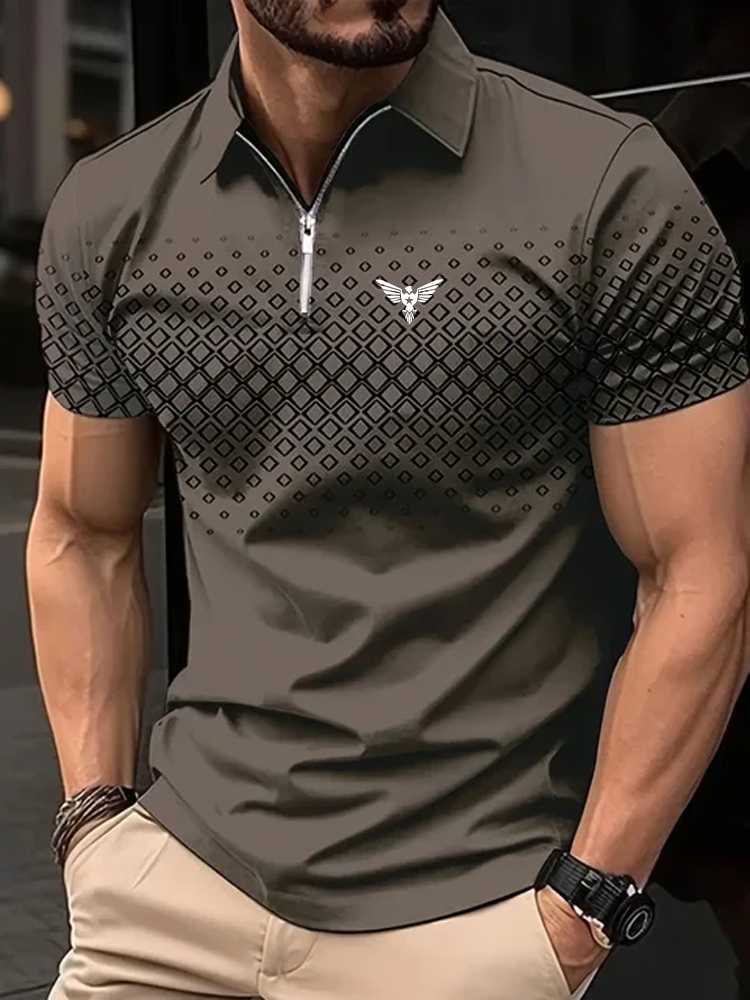 Мужская рубашка-поло на молнии – обзор и цена Mens Fashion Quarter Zip