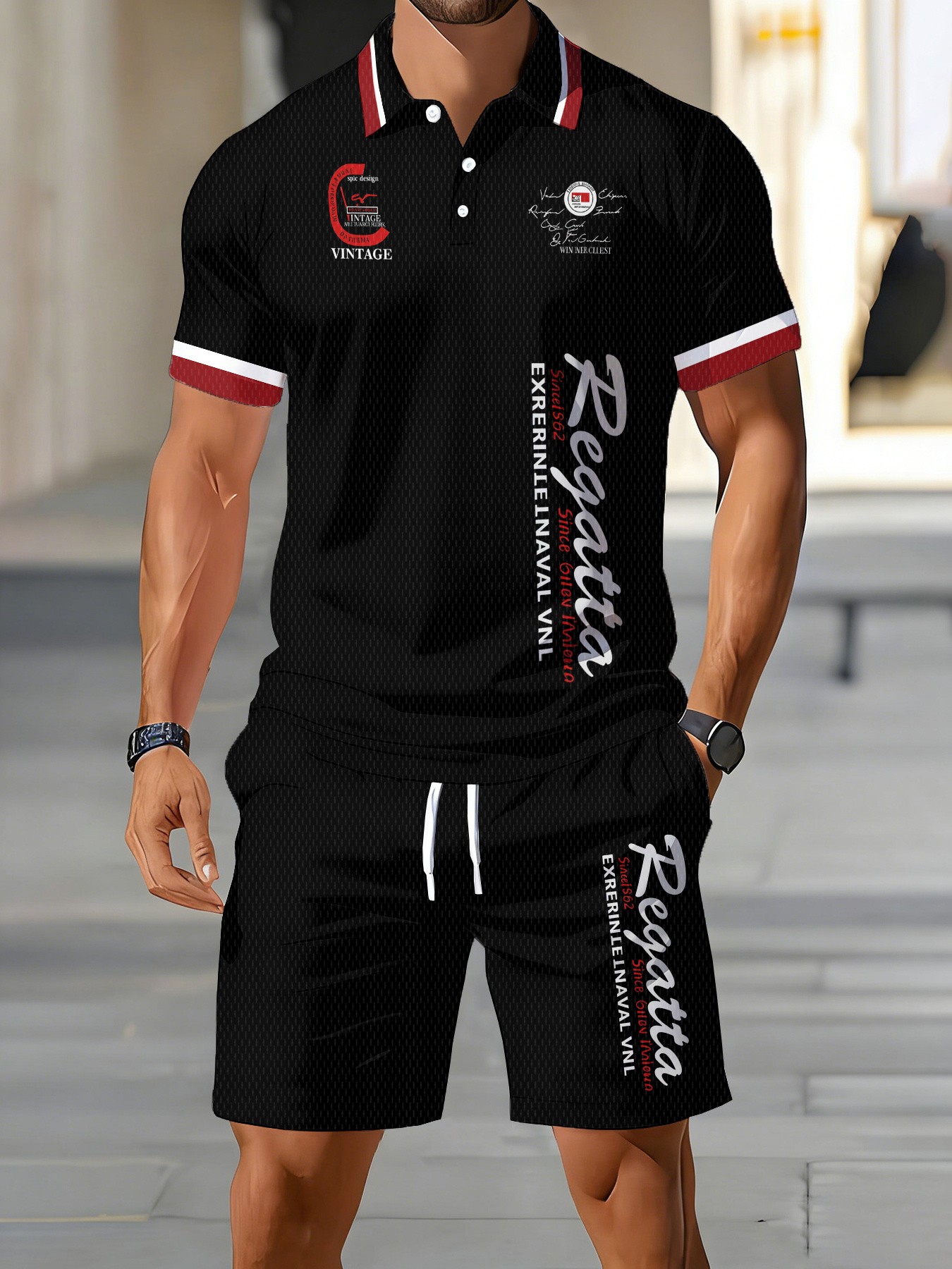 Новый летний мужской комплект  – обзор и цена Men'S Fashion Polo