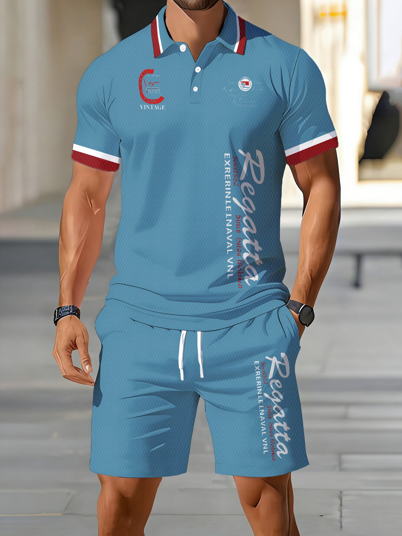 Новый летний мужской комплект  – обзор и цена Men'S Fashion Polo