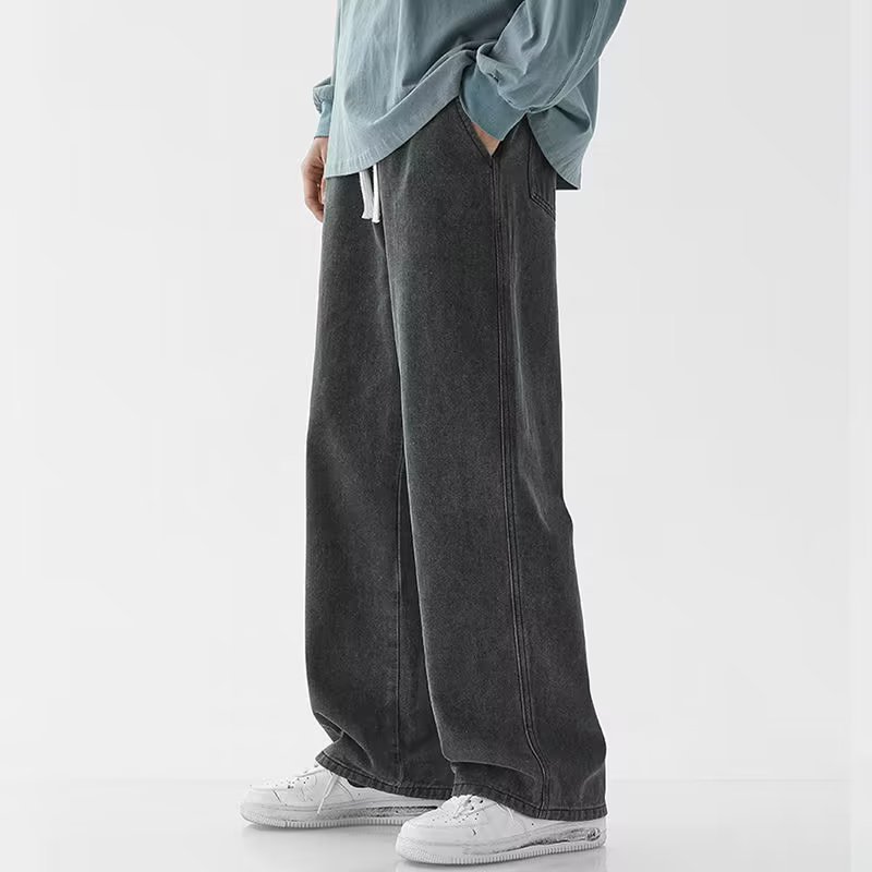Корейские модные мужские мешко – обзор и цена Men'S Fashion Grey Jeans